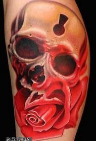 sangue vermelho horror crânio padrão tatuagem padrão