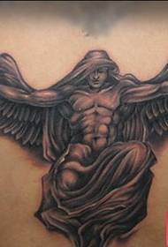 ແບບ Tattoo Angel: Back Guardian Angel Tattoo Pattern