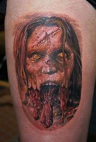 Modello del tatuaggio del re zombi terrorista