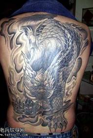 სრული უკან დომინირება unicorn tattoo ნიმუში