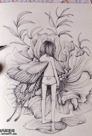 Намунаи дастнавис Floral Elf Tattoo Pattern