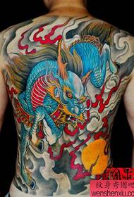 male favorite full color unicorn tattoo pattern