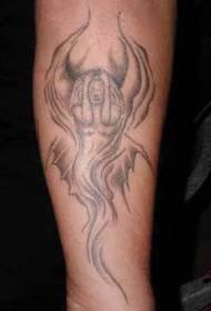 demonicu misteriosu mudellu di tatuaggi neri