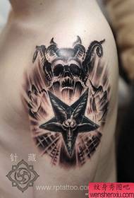 modello di tatuaggio Satana prepotente del diavolo freddo prepotente