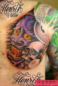 modello di tatuaggio Prajna bello classico petto anteriore maschile