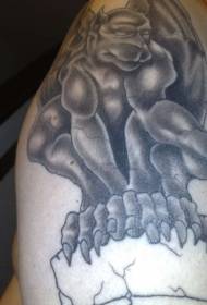 modello del tatuaggio della bestia della bocca dell'acqua nera