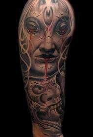 Evropské klasické tetování velkého ramene ďábla