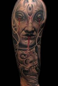 Modello di tatuaggio diavolo classico europeo a braccio grande