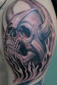 arm gekke demon tattoo patroon