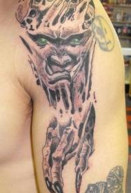 Devil Skin Tear Tattoo Txawv 152847 - Ntshav Liab Dab Tawv Tear Tattoo Txawv