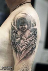 Μοντέλο τατουάζ τέχνης παιδιού αγγέλου
