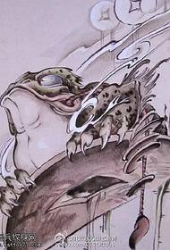 Modello tatuaggio manoscritto Wang Caizhijinjin
