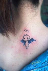 κορίτσι αρέσει το τατουάζ αγγέλου μοτίβο τατουάζ