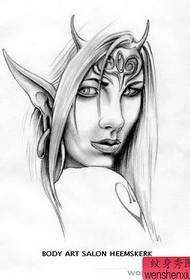 Elf Tattoo Pattern: Elf Tattoo Pattern ပုံ