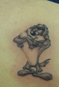 Simpatičen vzorec črnega risanega črnega tatuja