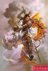 un manoscritto del tatuaggio di Sun Wukong funziona