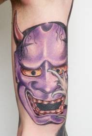 arm paarse demon tattoo patroon