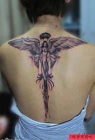 girls back popular pop angel wings tattoo pattern