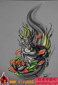 Model tradicionale tatuazhe Lotus Unicorn
