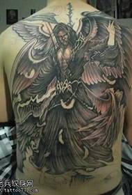 魔鬼六翼天使纹身图案