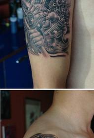 arm super Handsome cool Erlang god tattoo picture