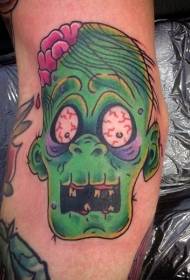patas de tatuaje de zombies asustado