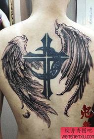 kembali populer sangat tampan pola tato sayap malaikat iblis