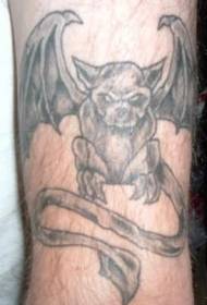 crni duh uzorak tetovaže gargoyle