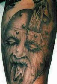 Patró de tatuatge negre Kill Zombie