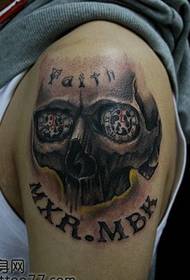 arm alternative classic skull tattoo pattern