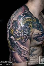 arm schwaarz gro Eenhoorn Tattoo Muster 152108 - Voll zréck Unicorn Tattoo Muster