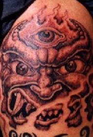 Storarm treögda demon tatuering mönster