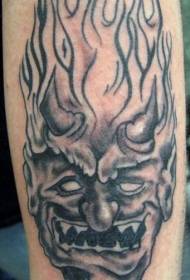 flame devil tattoo pattern
