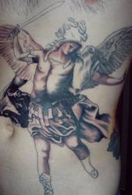 високий підйом святий меч релігійної молитви татуювання ангел татуювання