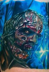 fótur lit hryllingsmynd zombie húðflúr mynstur
