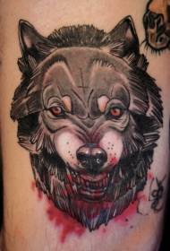 Ropa Wolf Musoro uye Diki Cross Cross Tattoo