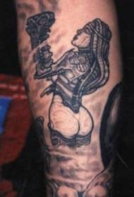 Femaleенски ѓавол Ironелезна ракавица за тетоважа со рака