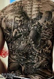 agteroorheersende Sun Wukong tattoo patroon