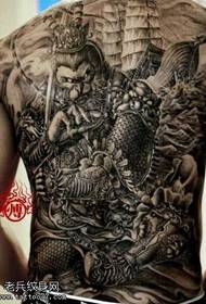 tillbaka dominerande Sun Wukong tatueringsmönster