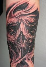 braccio senza naso modello di tatuaggio mostro