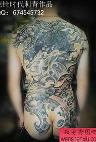 male back domineering sobrang gwapo na full back tattoo pattern