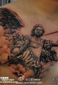 männlech Brust populär klassesch Engel Tattoo Muster