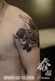 braccio carino carino piccolo angelo tatuaggio modello