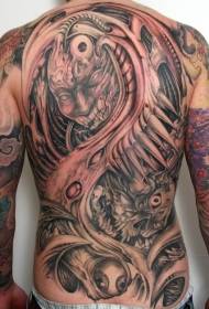 full of scary eyeballs Monster Tattoo Pattern