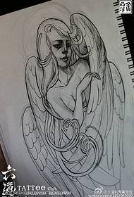 Patrún na Lámhscríbhinne Sceitse Angel Tattoo