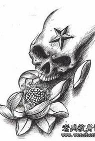 Tattoo Pattern - Materiale del modello del tatuaggio del teschio europeo e americano