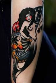 iphethini ye-mermaid tattoo - ipende le-watercolor sketch elilungile lephethini enhle ye-mermaid tattoo