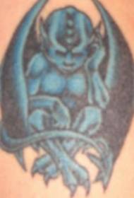 Sininen pieni gargoyle-tatuointikuvio