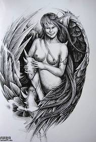 Tattoo show նկարը գեղեցիկ հրեշտակի դաջվածքների օրինակ