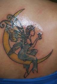 Patró de tatuatge de mitja lluna d'elfs i llunes